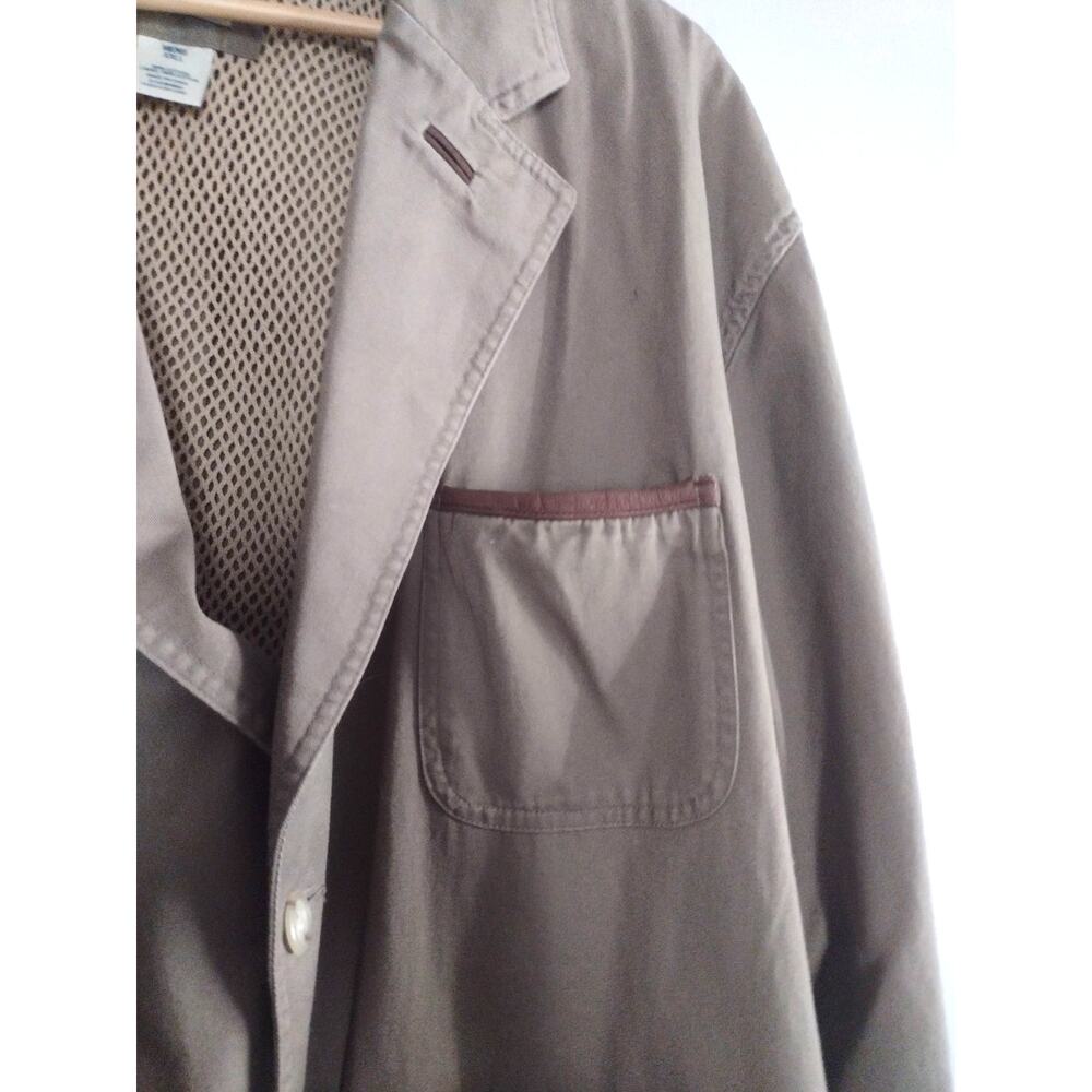 Travelsmith XXL Mens Cotton Safari Sport Jacket Coat Suede Elbow Patches 2XL - Picture 4 of 15